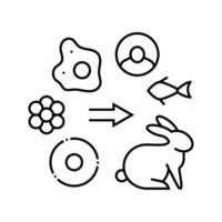 origin of life unsolved mystery line icon illustration vector