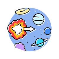 origin of the universe unsolved mystery color icon illustration vector