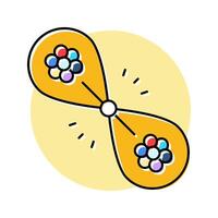 quantum entanglement unsolved mystery color icon illustration vector