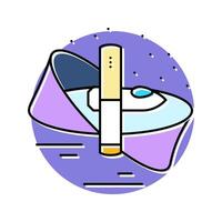 faster than light travel unsolved mystery color icon illustration vector
