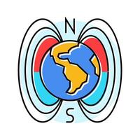 the origin of magnetic fields mystery color icon illustration vector