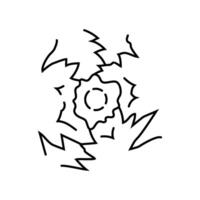 ball lightning unsolved mystery line icon illustration vector