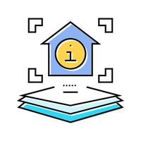 lobby virtual conference color icon illustration vector