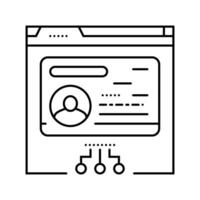 moderator control virtual conference line icon illustration vector