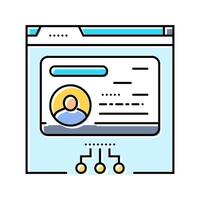 moderator control virtual conference color icon illustration vector
