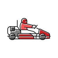 snowmobiling winter sport color icon illustration vector