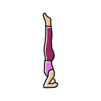 pigeon pose eka pada rajakapotasana yoga color icon illustration vector