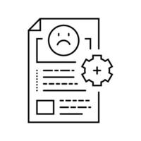 complaint resolution business process line icon illustration vector