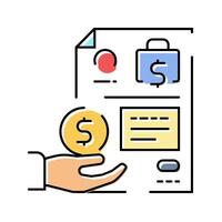 accounts receivable business process color icon illustration vector