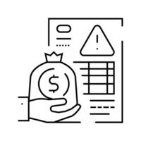 accounts payable business process line icon illustration vector