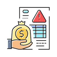 accounts payable business process color icon illustration vector