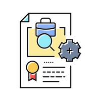 contract management business process color icon illustration vector