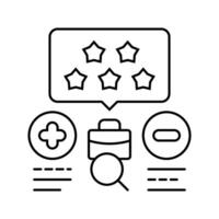 performance appraisal business process line icon illustration vector