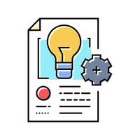 intellectual property management color icon illustration vector