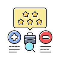 performance appraisal business process color icon illustration vector
