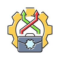 change management business process color icon illustration vector