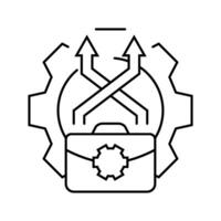 change management business process line icon illustration vector