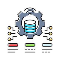 system integration business process color icon illustration vector