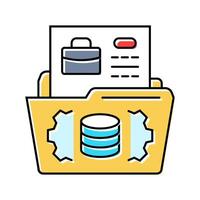 data governance business process color icon illustration vector