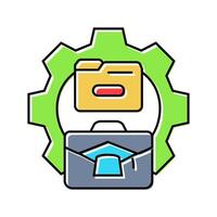 knowledge management business process color icon illustration vector