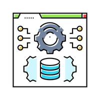 it infrastructure management business process color icon illustration vector