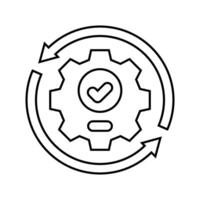 implementation business process line icon illustration vector