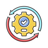 implementation business process color icon illustration vector