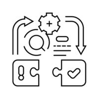 problem solving business process line icon illustration vector