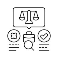 decision making business process line icon illustration vector