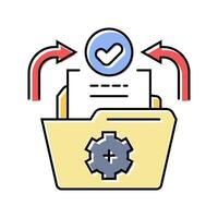 standardization business process color icon illustration vector