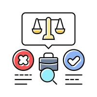 decision making business process color icon illustration vector