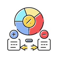 resource allocation business process color icon illustration vector