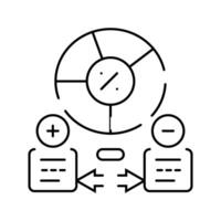 resource allocation business process line icon illustration vector