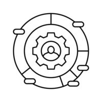 customer segmentation business process line icon illustration vector