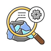 mineral analysis mining color icon illustration vector