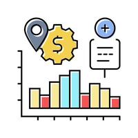 sales forecasting business process color icon illustration vector
