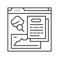 resource assessment mining line icon illustration vector