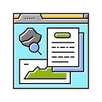 resource assessment mining color icon illustration vector