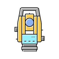 surveying tools mining color icon illustration vector