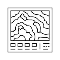 geologic mapping mining line icon illustration vector