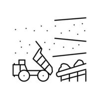 extraction process mining line icon illustration vector