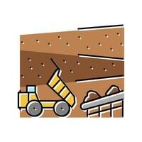 extraction process mining color icon illustration vector
