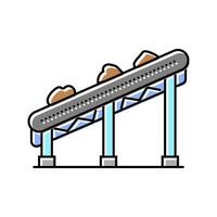 conveyor system mining color icon illustration vector