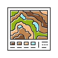 geologic mapping mining color icon illustration vector