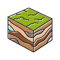 drill core samples color icon illustration vector