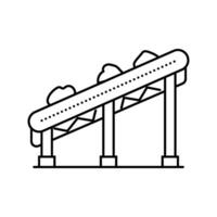 conveyor system mining line icon illustration vector