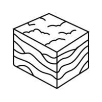 drill core samples line icon illustration vector