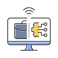 digital transformation modern business color icon illustration vector