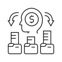 market segmentation modern business line icon illustration vector