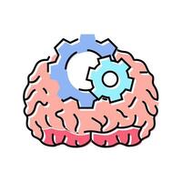 gears brainstorm color icon illustration vector
